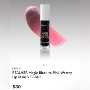New REALHER Magic Black to Pink Watery Lip Stain